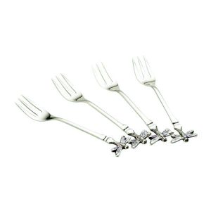 24 Mini Garfos Prateados Brinde