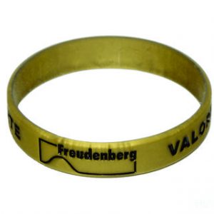 Pulseira de silicone dourada personalizada