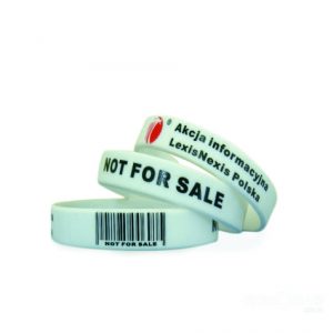 Pulseira de silicone com código de barras e personalizada
