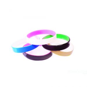 Pulseira de silicone larga com camada dupla