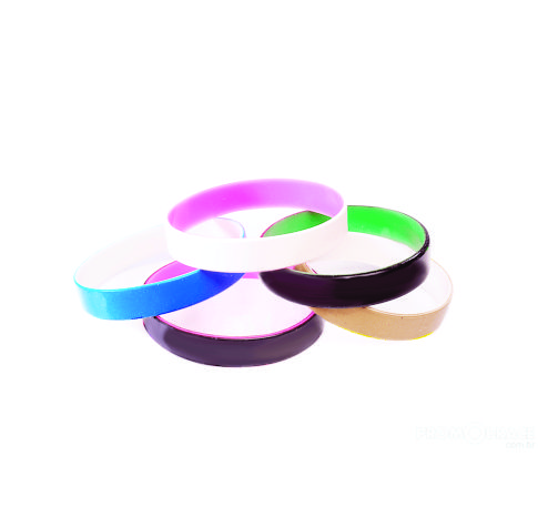 Pulseira de silicone larga com camada dupla