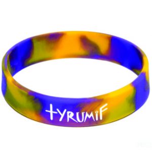 Pulseira de silicone larga mesclada