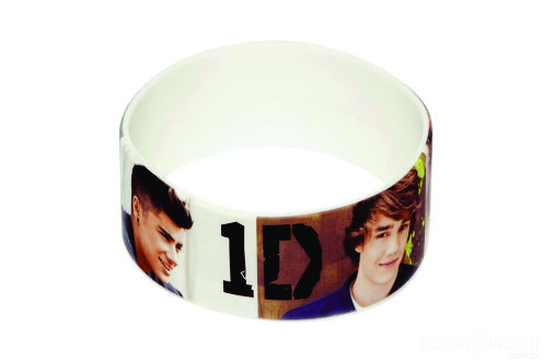 Pulseira de silicone larga com impressão digital colorida