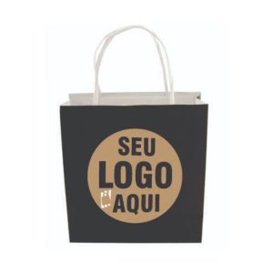 50 Unidades Sacola De Papel Personalizada 23x34x11