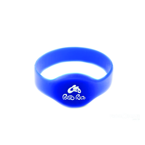 Pulseira silicone com chip RFID NFC