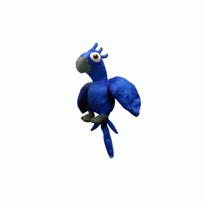 Arara Azul com Flor