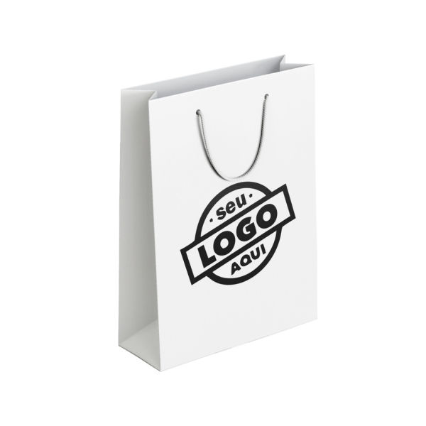 As 550 Sacolas Brancas em Papel Kraft Personalizada