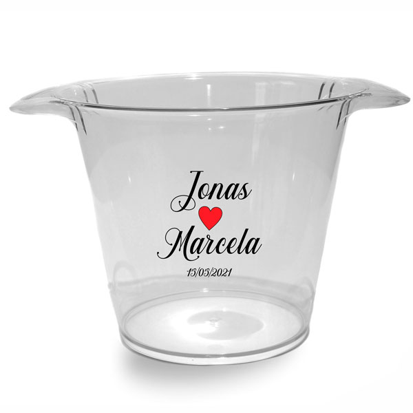 Balde de Gelo Personalizado para Casamento