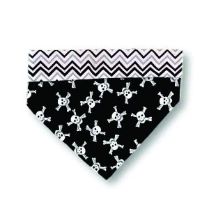 Bandana Dupla Face Caveira Preto e Branco