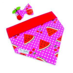 Bandana Dupla Face Melancia Rosa