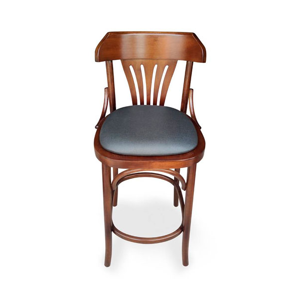 Banqueta Berlim Estofada Madeira Maciça Design Retrô