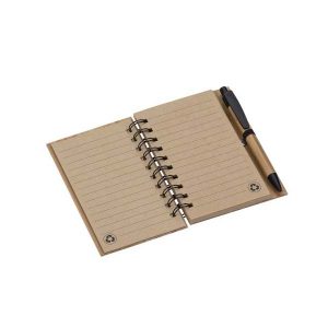Caderno Com Caneta Em Bambu Personalizado