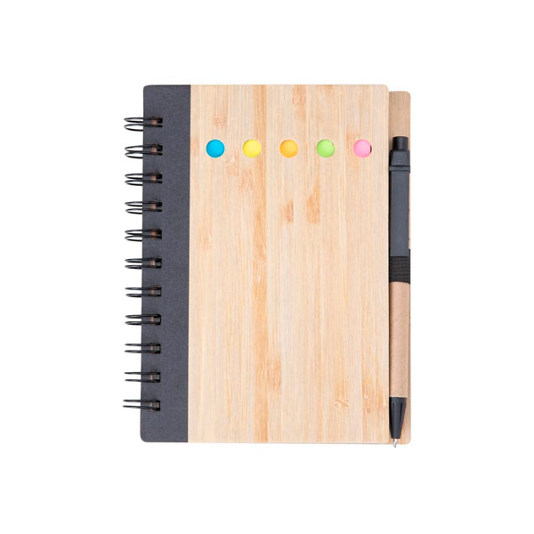 Bloco Personalizado Ecológico Com Capa de Bambu