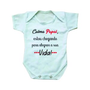 Body Baby Branco Personalizado Mimo Surpresa Para O Papai