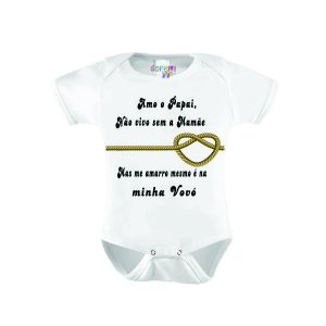Body Bebê Personalizado Divertido Me Amarro na Vovó