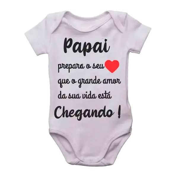 Body Bebê Personalizado Papai Estou Chegando