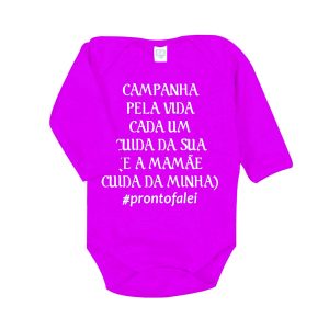 Body Bebê Personalizado com a sua Estampa Manga Longa