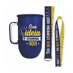 Canecas de Alumínio Personalizadas com Cordão Unidade