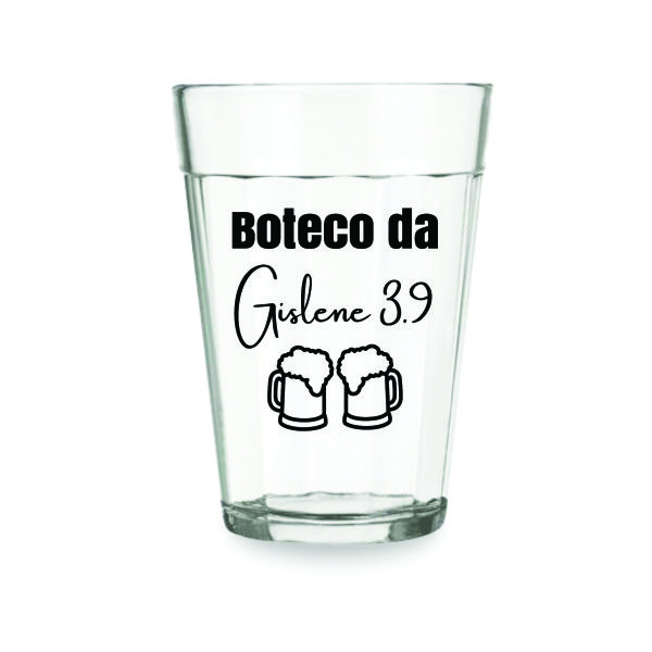 Copo Americano de Vidro Personalizado