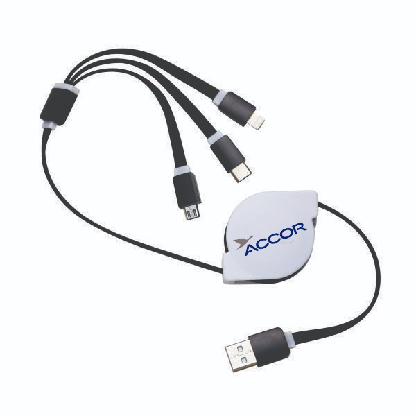 Cabo 3 pontas para power bank