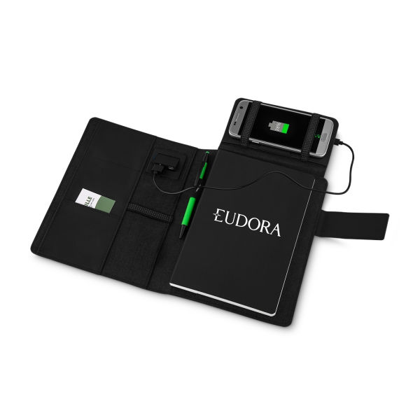 Caderno com Carregador Power Bank Personalizado