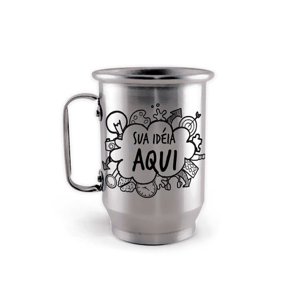 Caneca de alumínio com logo