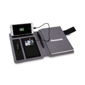 Capa para Caderno com Powerbank para Brindes