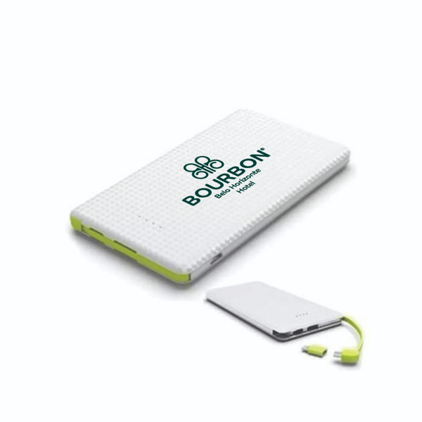 Carregador de Celular Power Bank Branco