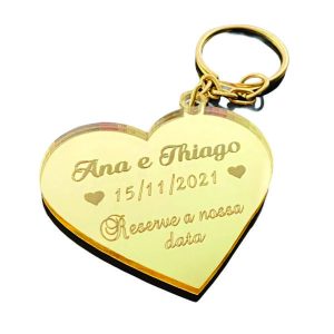 Chaveirinhos personalizados de coração