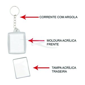 Chaveiro de Acrílico com Foto