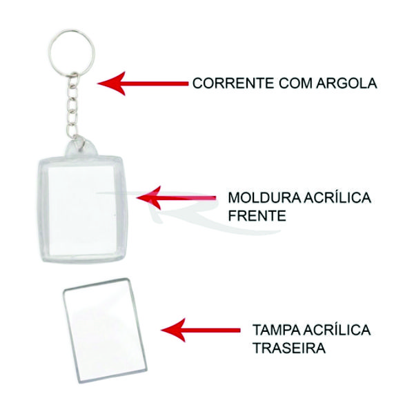 Chaveiro de Acrílico com Foto