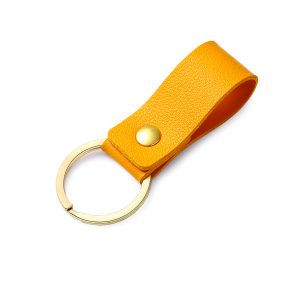 Chaveiro de couro colorido personalizado