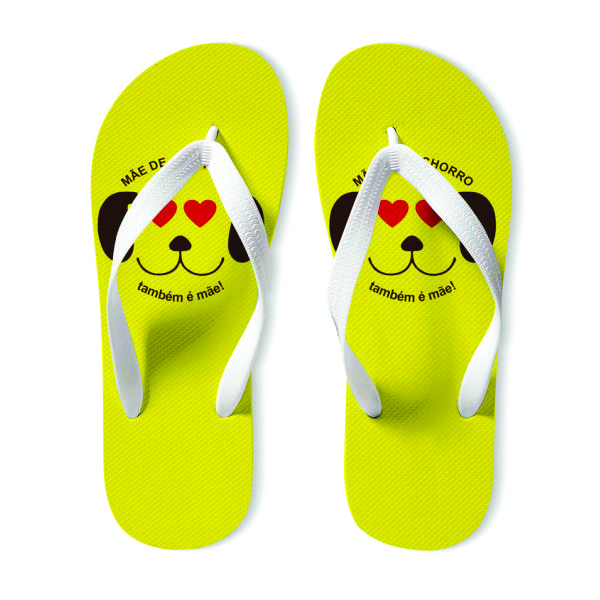 Chinelos Personalizados Amarelo Claro