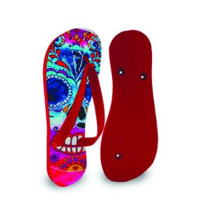 Chinelos Personalizados Vermelho Escuro