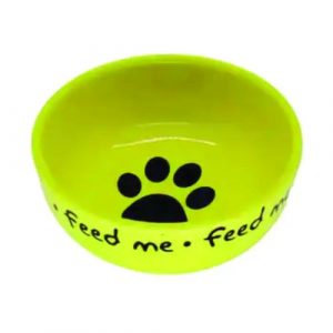 Comedouro pet de cerâmica personalizado com nome 200 ml
