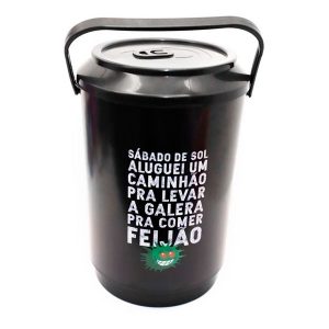 Cooler Térmico Estampa Preta 10 Litros com Alça