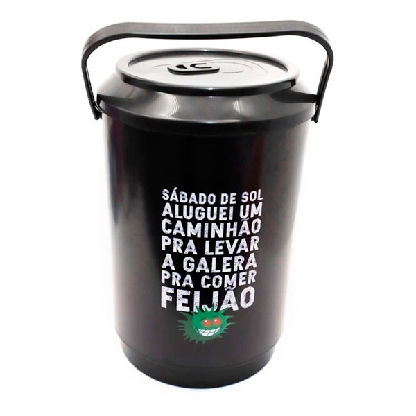 Cooler Térmico Estampa Preta 10 Litros com Alça
