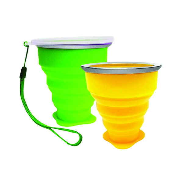 Copo de silicone retrátil brinde