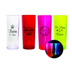 Copo neon personalizado para festa
