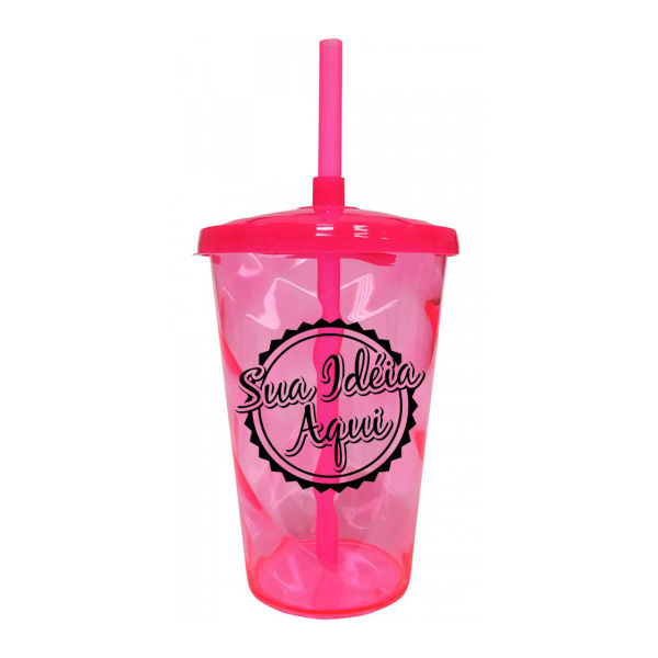 Copo twister tampa canudo personalizado
