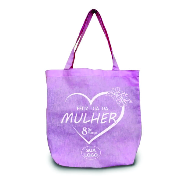 Ecobag em PVC Rosa Colorida com Alça