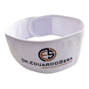 Faixa para Cabelo Com Velcro Branca