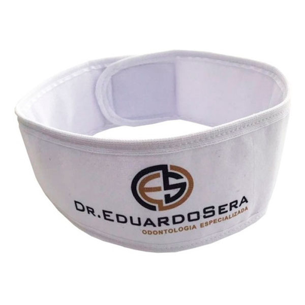 Faixa para Cabelo Com Velcro Branca