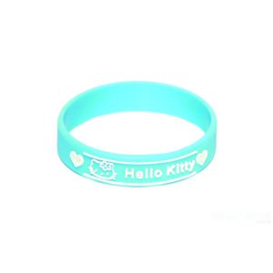 Pulseira de silicone com gravação em alto relevo com cor