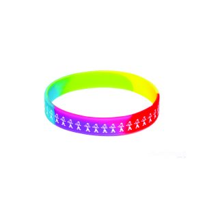 Pulseira de silicone segmentada em multicores
