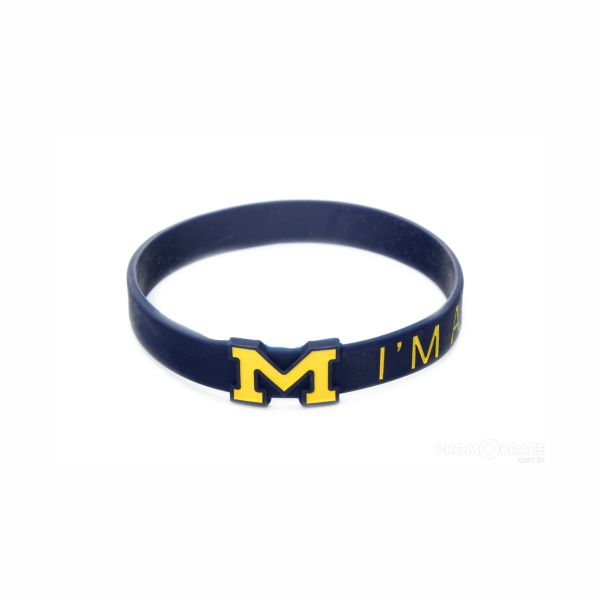 Pulseira de silicone com gravação em formatos personalizados