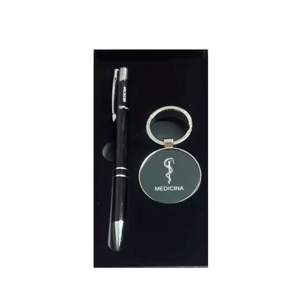 Kit Caneta com Chaveiro Personalizado