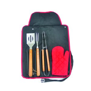 Kit Churrasco Com Luvas De Brinde