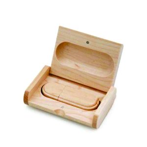 Kit Pen Drive Bambu Estojo