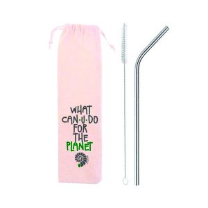 Kit canudo com escovinha personalizado